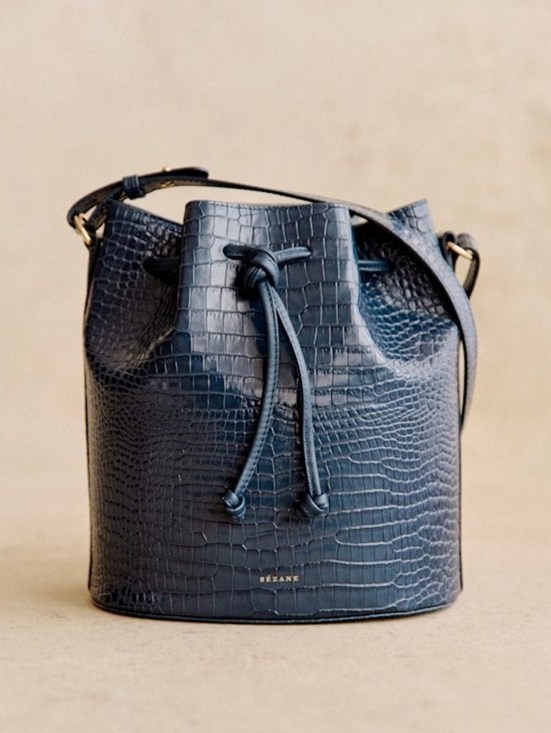 Sezane Handbags - NWT SEZANE FARROW BAG - DENIM CROCO